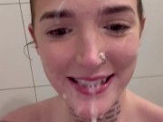 Amyyyoxxo covered in spit and cum 2/16