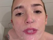 Amyyyoxxo covered in spit and cum 5/16
