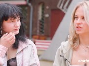 Ersties - Lesbische Leckspiele mit Sprühsahne und Erdbeeren 10/16