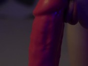 Big fat dick play with my tight pussy. Sex toy & foot play 7/16