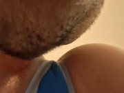 X-TraSmall Blue Panties. I LOVE licking this Pussy!!! 1/16