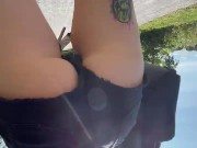 Flashing my tiny, perfect tits...and my FAT ass on this beautiful hike! I was approached after... 12/16