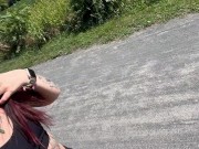 Flashing my tiny, perfect tits...and my FAT ass on this beautiful hike! I was approached after... 2/16