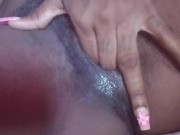 AMATEUR EBONY PLEASURE PUSSY TWO FINGER DEEP ORGASM 15/16