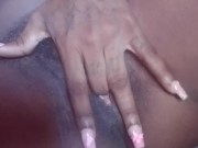 AMATEUR EBONY PLEASURE PUSSY TWO FINGER DEEP ORGASM 6/16