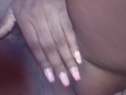 AMATEUR EBONY PLEASURE PUSSY TWO FINGER DEEP ORGASM 8/16