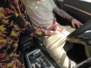 Outdoor HandJob with Cumshot in Car At Busy Park ! 11/16