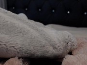 After shower edging handjob, furjob