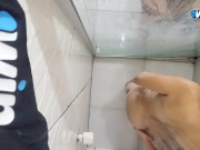 Young couple went to take a shower together but ended up in bed with a big cumshot 7/16