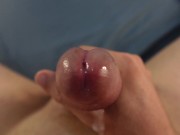 Controlled ejaculation with my creampie coming out of my dick in slow motion in HD, Solo masturbatio 15/16