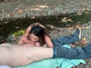 Asian MILF Fucked by White Stranger beside the Creek 16/16