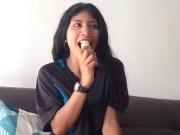 hot girl masturbates with her dildo until she reaches orgasm. 2/16