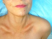 Old lady licking and sucking big cock . 16/16