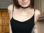 Beautiful bitch in dark lingerie shows her ass💕 1/16