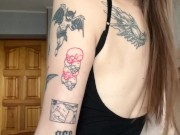 Beautiful bitch in dark lingerie shows her ass💕 12/16