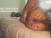 BIG FOOTBALL BOOTY TATTOO ROUND BROWN ASS EBONY HARDCORE 1/16