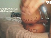 BIG FOOTBALL BOOTY TATTOO ROUND BROWN ASS EBONY HARDCORE 12/16