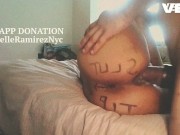 BIG FOOTBALL BOOTY TATTOO ROUND BROWN ASS EBONY HARDCORE 15/16