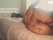 BIG FOOTBALL BOOTY TATTOO ROUND BROWN ASS EBONY HARDCORE 4/16