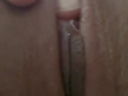 Sudden need to watch myself cum. Close up of my glistening clit, finger myself to climax 11/16