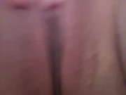 Sudden need to watch myself cum. Close up of my glistening clit, finger myself to climax 15/16