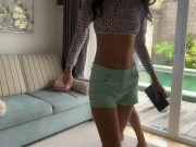 I caught my Babysitter with dildo - She turned me on so much that I fucked her while my wife was out 1/16