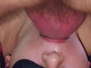 Deepthroat blowjob training from amateur girl after school - close up 6/16