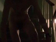 Naked masturbation in the stairwell 10/16