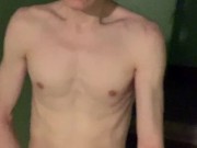 Naked masturbation in the stairwell 12/16