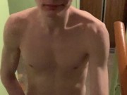 Naked masturbation in the stairwell 14/16