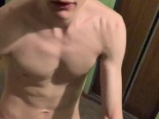 Naked masturbation in the stairwell 16/16