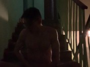Naked masturbation in the stairwell 5/16