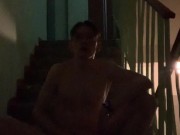 Naked masturbation in the stairwell 8/16