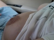 I Let Stranger touch My Big Tits in the Car 15/16