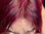 Horny redhead sucks the cum out of her boyfriend for fun 8/16