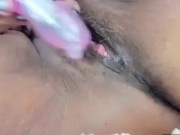 Shoving my red lace panty into my hairy pussy 15/16