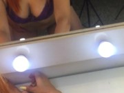 My stepbrother catches me on all fours at his house.