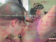 Rough sex on a swing: Deep anal and vaginal penetration alternating 7/16