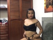 hot girl makes video in lingerie. 11/16