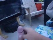 Outdoor male masturbating and moaning 15/16
