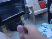 Outdoor male masturbating and moaning