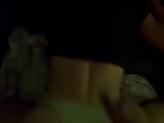 Stepbrother gives stepsister backshots while parents are home