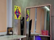 A pretty red-haired neighbor undresses and greedily masturbates 5/16