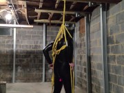 Self Bondage Suspension! 9/16