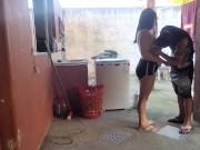 My wife left and the maid couldn't resist my erect dick 12/16