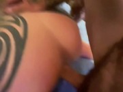 Wife moaning for mercy while I bury my cock in her and cum on her ass 1/16