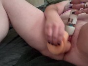 Filling my pussy with a thick dildo 12/16