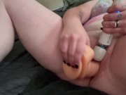 Filling my pussy with a thick dildo 6/16