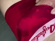 Peeing all over myself in bed, while i jerk off with ruined cumshot 10/16