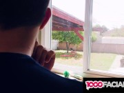 1000Facials - Latina Spicey Roomate Sucked My Dick Good In The Kitchen 2/16